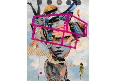 Koláže v zahradě. Ikonické domy světa.